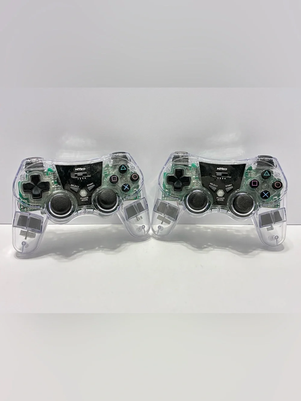 2 Clear Nyko Wireless PS2 PlayStation 2 Game System Controllers Bundle Lot